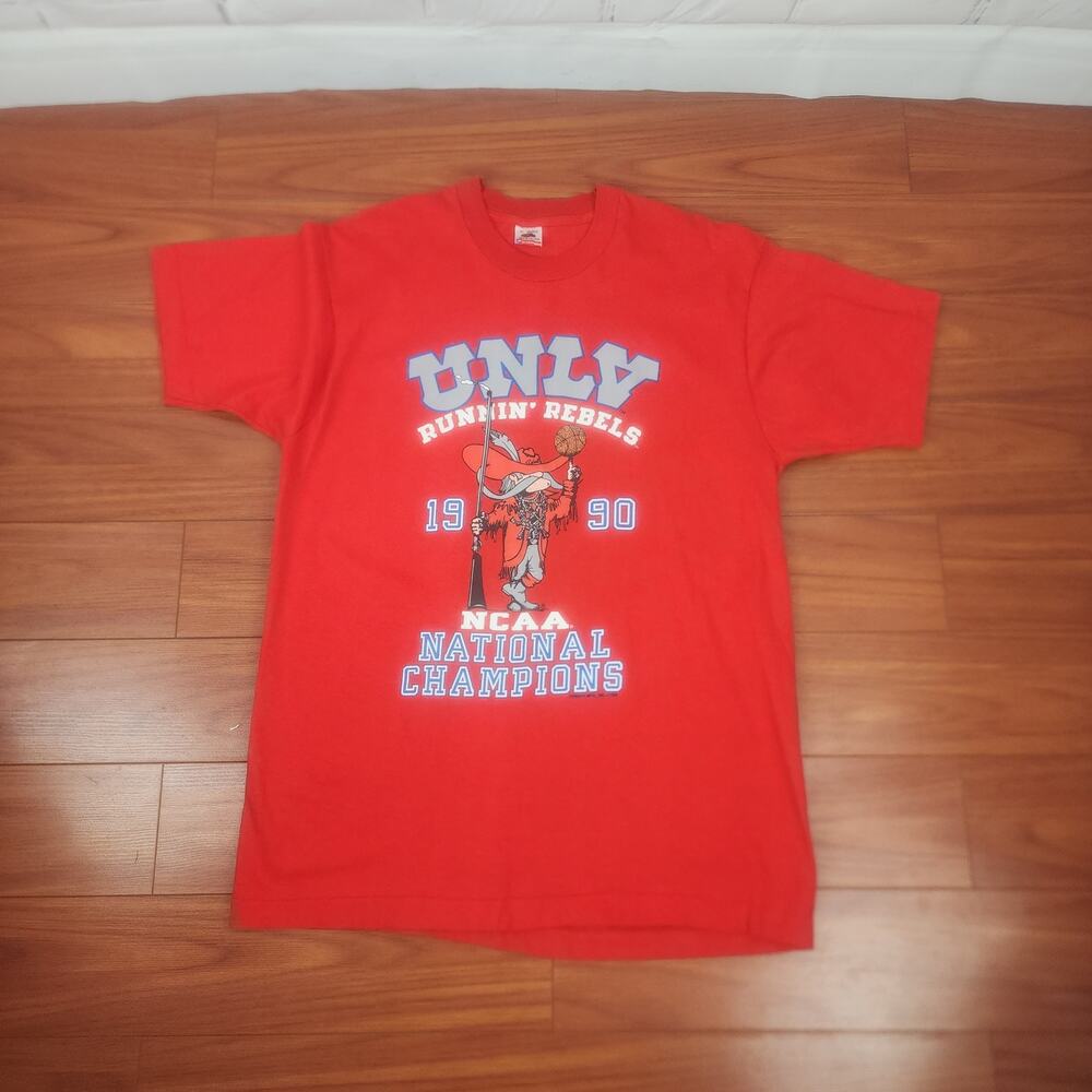 Vintage 1990 UNLV Runnin' Rebels NCAA National Champions t-shirt XL Basketball